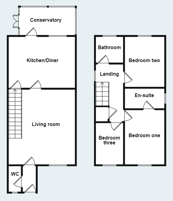 3 bedroom detached house for sale - floorplan