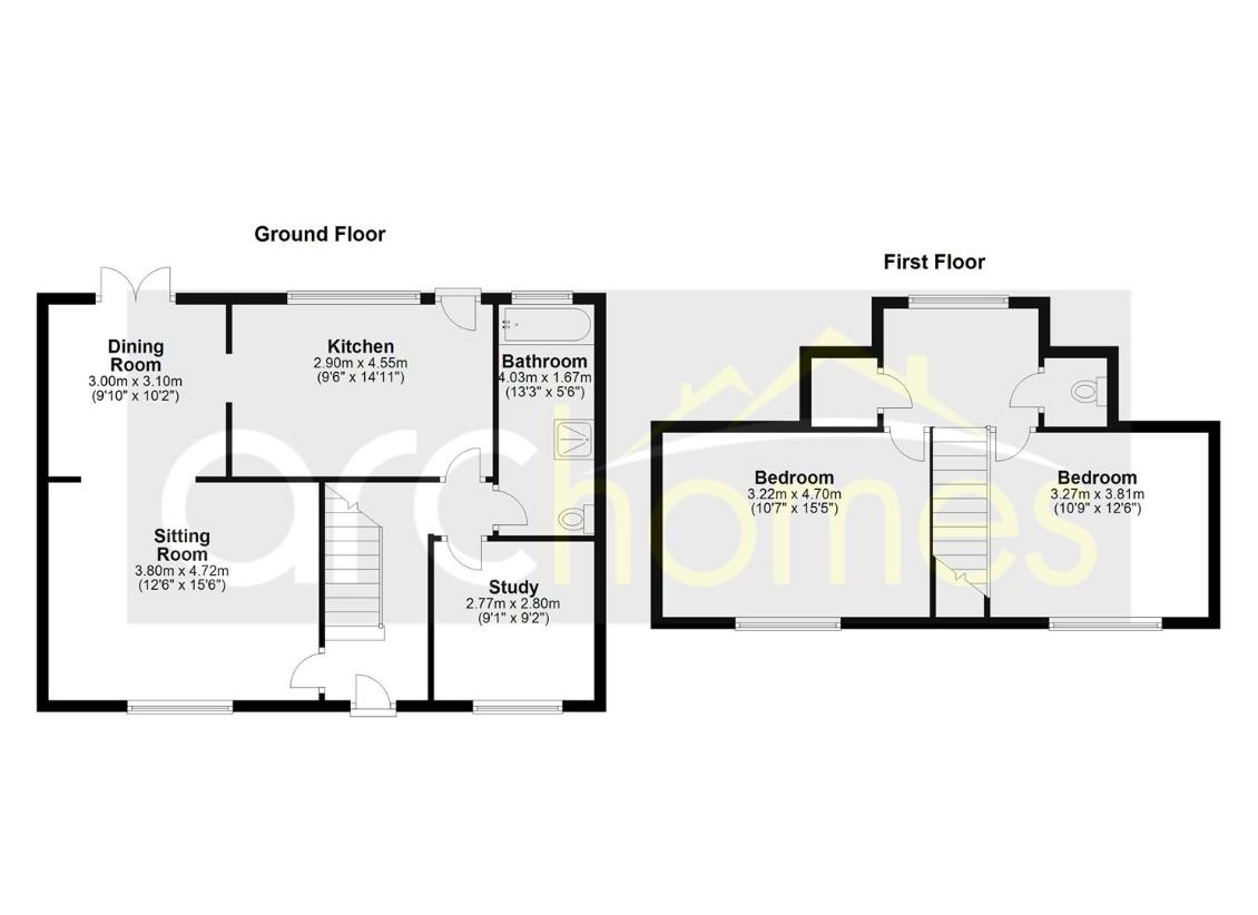 3 bedroom bungalow for sale - floorplan