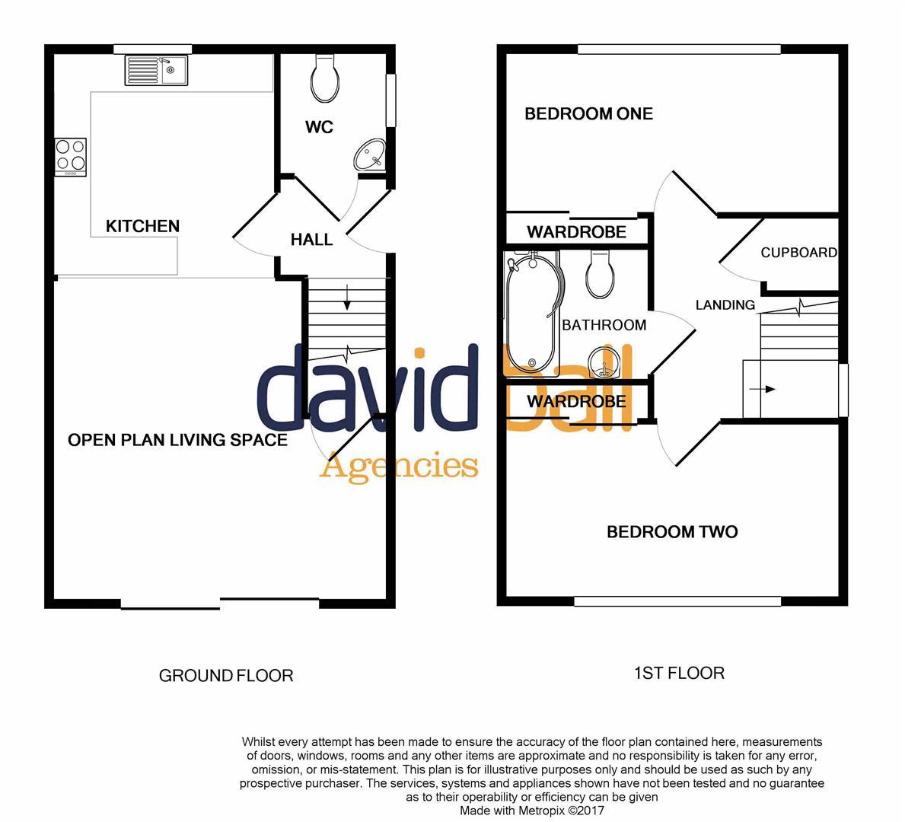 2 bedroom detached house for sale - floorplan