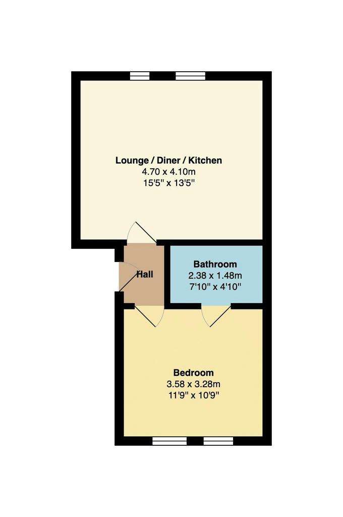 1 bedroom flat for sale - floorplan