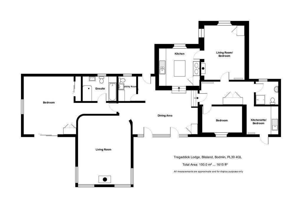 4 bedroom detached bungalow for sale - floorplan