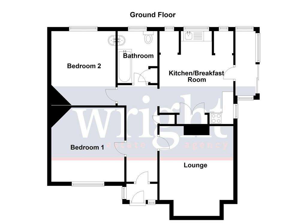 2 bedroom detached bungalow for sale - floorplan