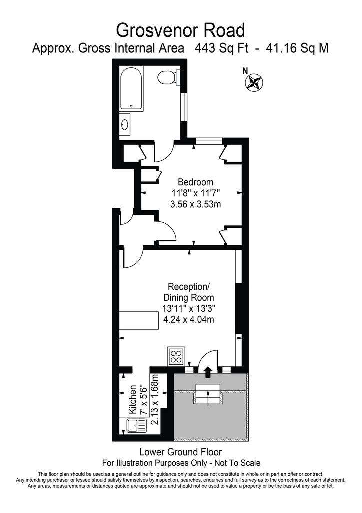 1 bedroom flat to rent - floorplan