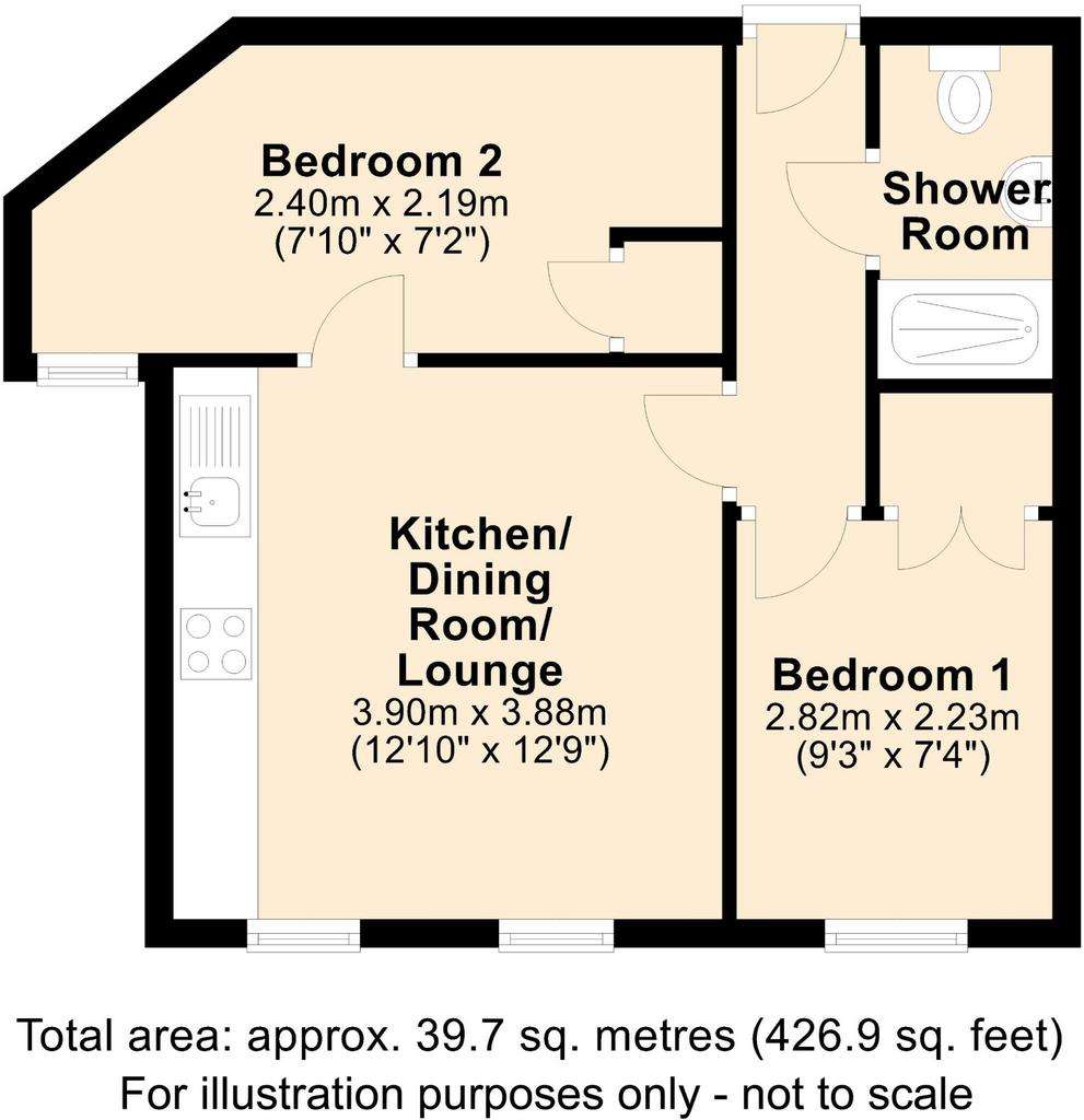 2 bedroom flat for sale - floorplan