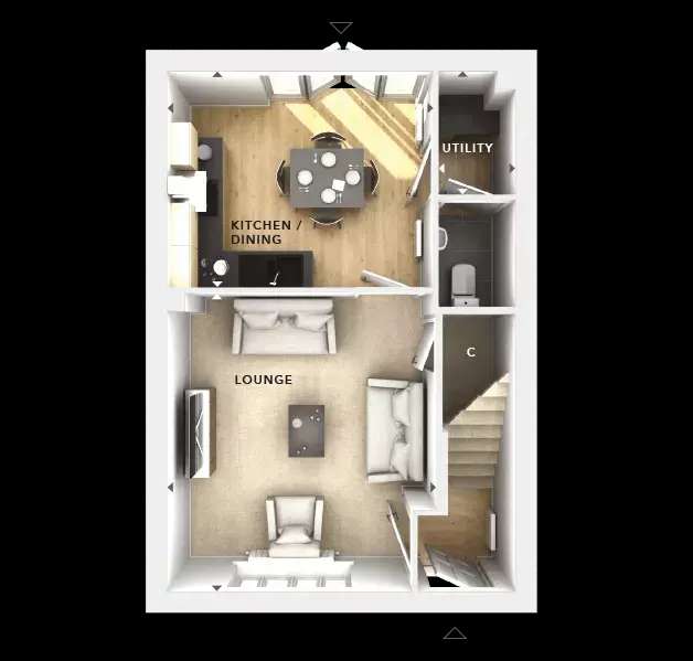 2 bedroom terraced house for sale - floorplan