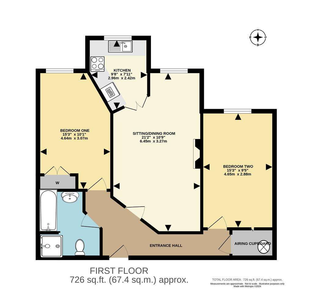 2 bedroom retirement property for sale - floorplan