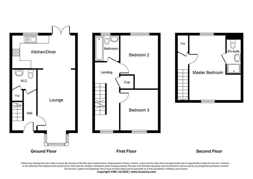 3 bedroom terraced house for sale - floorplan