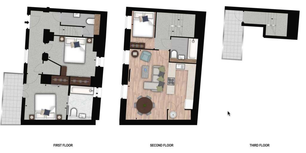 3 bedroom flat to rent - floorplan