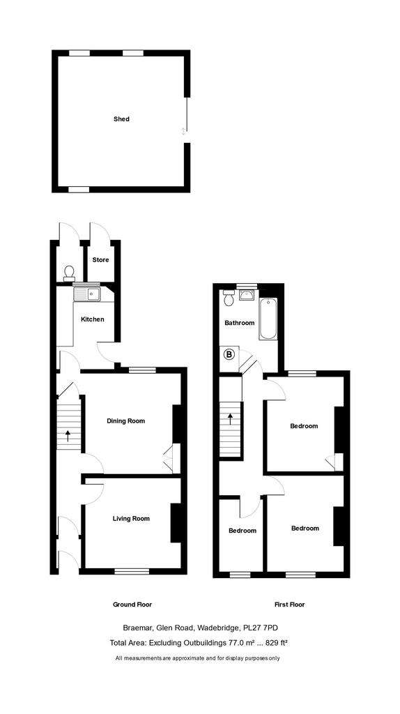 3 bedroom terraced house for sale - floorplan