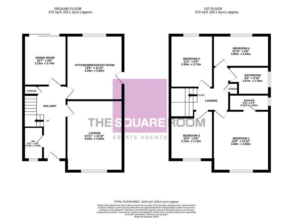 4 bedroom detached house for sale - floorplan