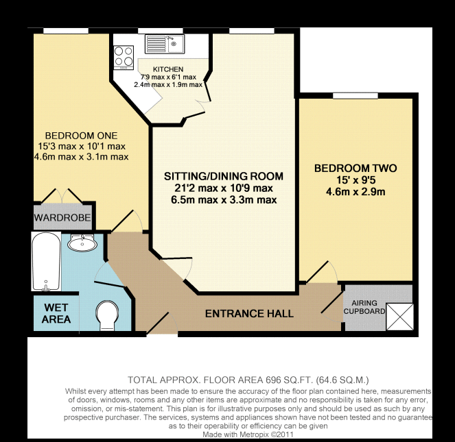 2 bedroom flat for sale - floorplan