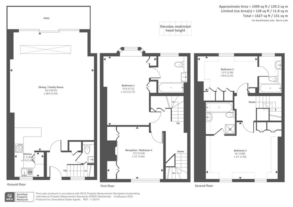 4 bedroom terraced house for sale - floorplan