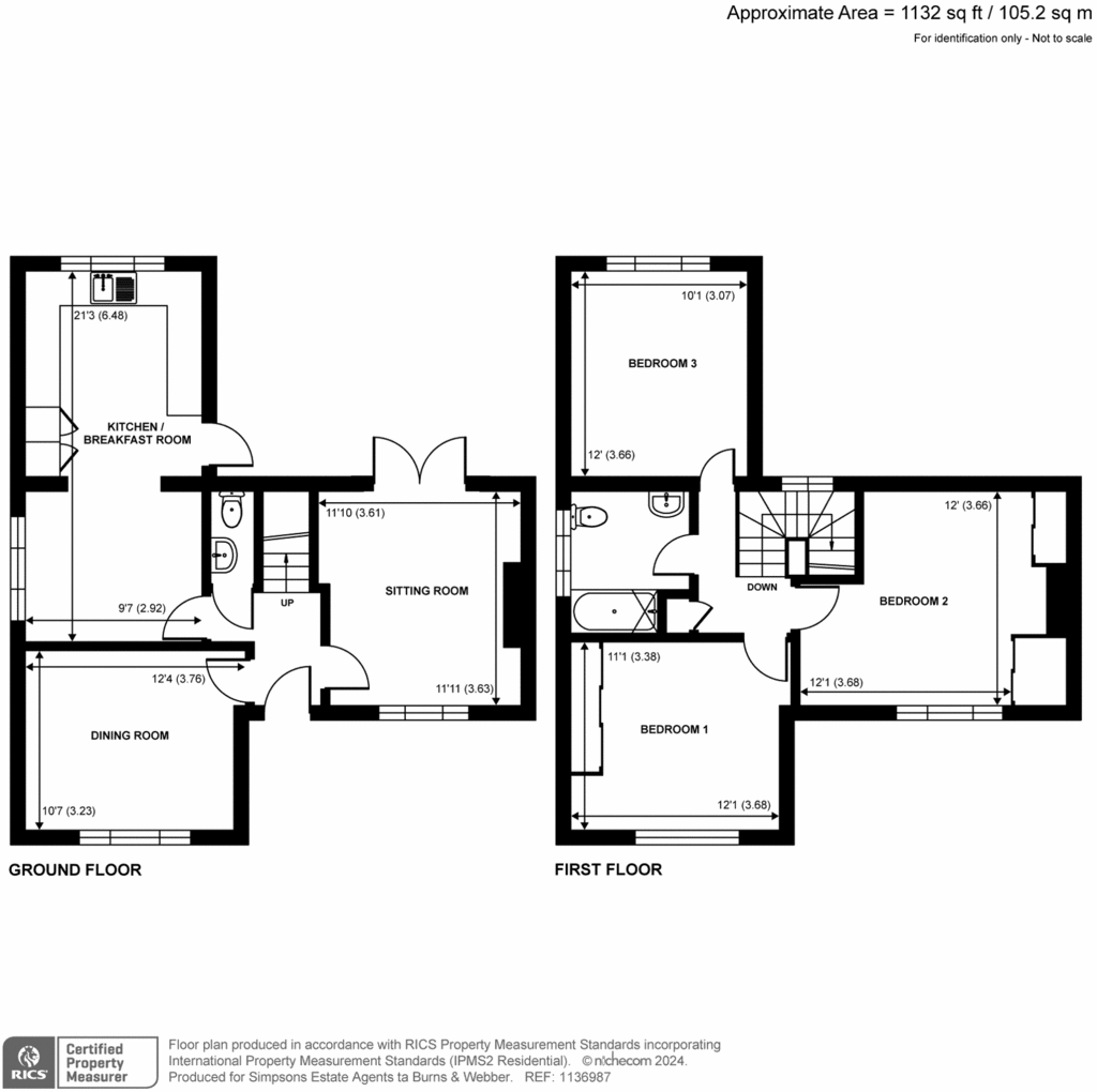 3 bedroom semi-detached house for sale - floorplan