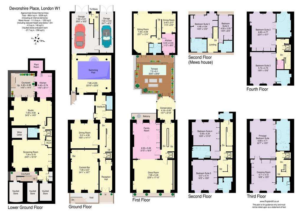 7 bedroom town house to rent - floorplan