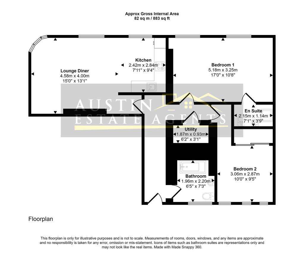 2 bedroom flat for sale - floorplan