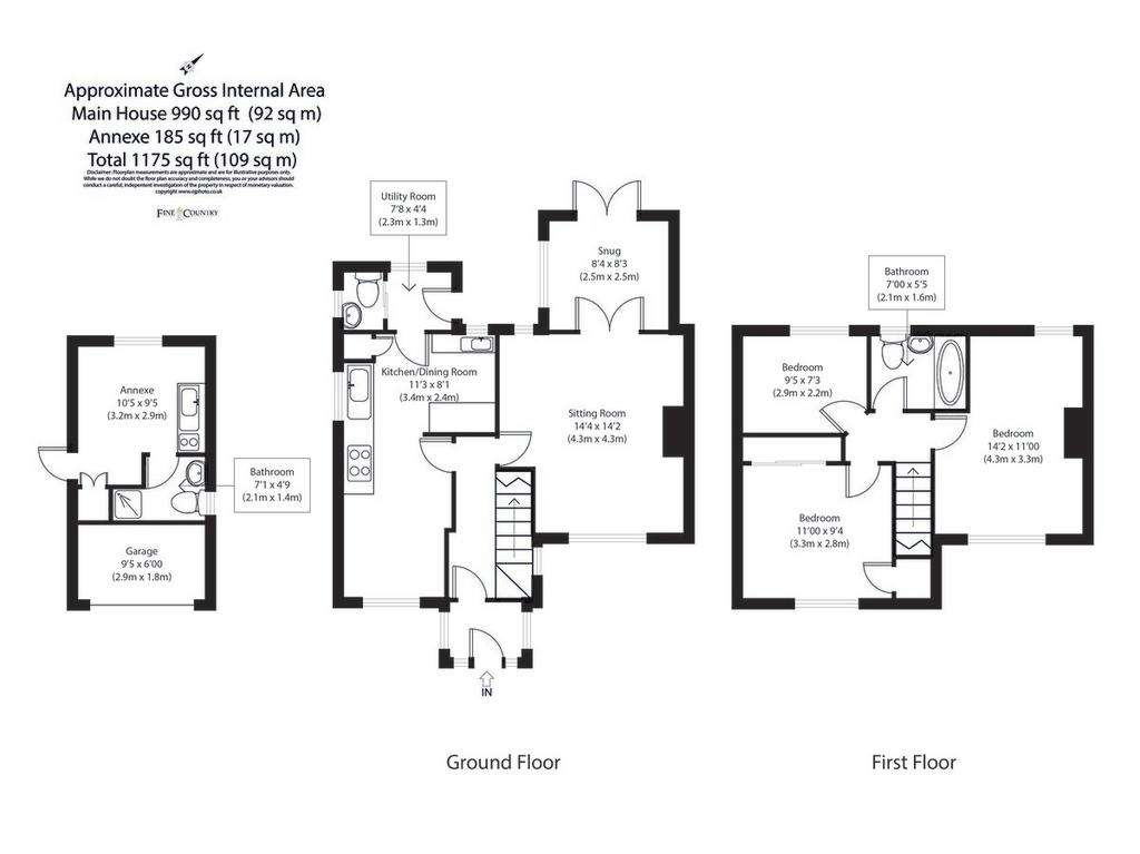 4 bedroom semi-detached house for sale - floorplan