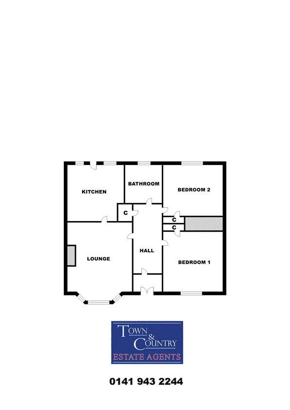 2 bedroom ground floor flat for sale - floorplan