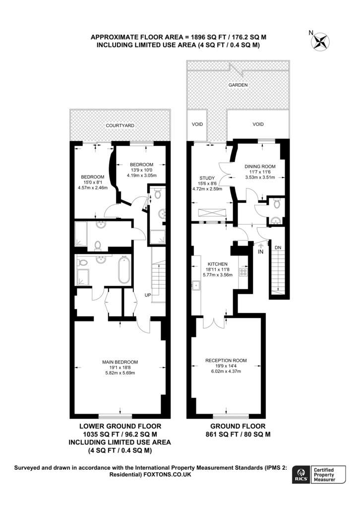 3 bedroom flat to rent - floorplan