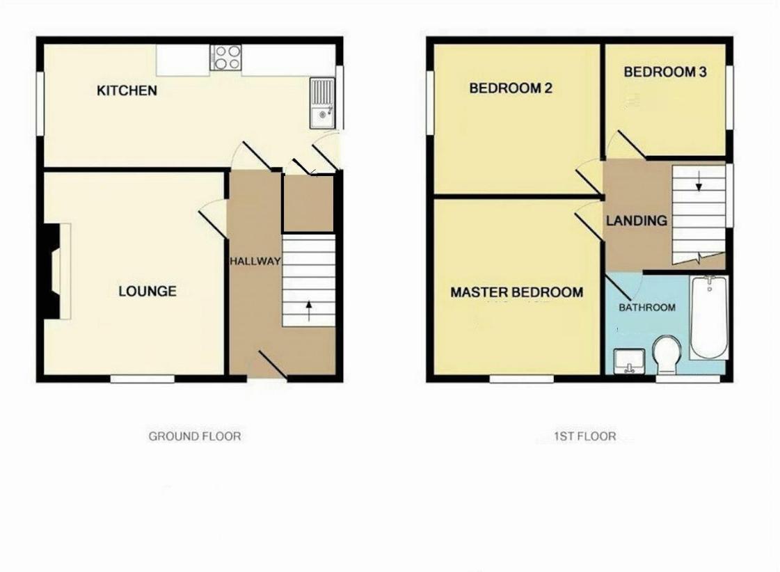 3 bedroom semi-detached house for sale - floorplan