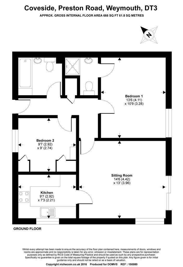 2 bedroom flat for sale - floorplan