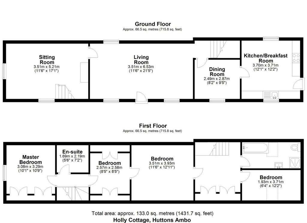 4 bedroom cottage for sale - floorplan