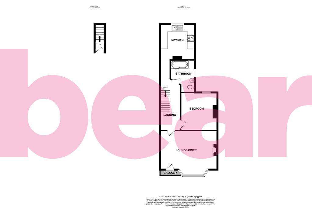 1 bedroom flat for sale - floorplan