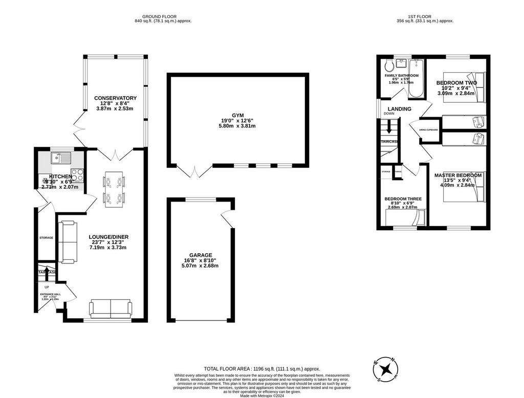 3 bedroom detached house for sale - floorplan