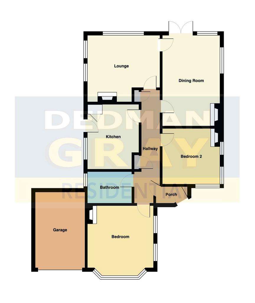 2 bedroom detached bungalow for sale - floorplan