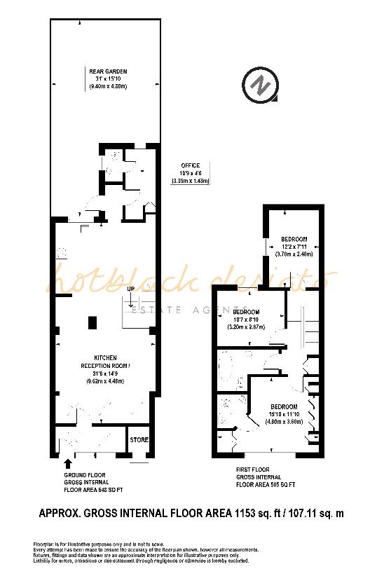 3 bedroom property for sale - floorplan