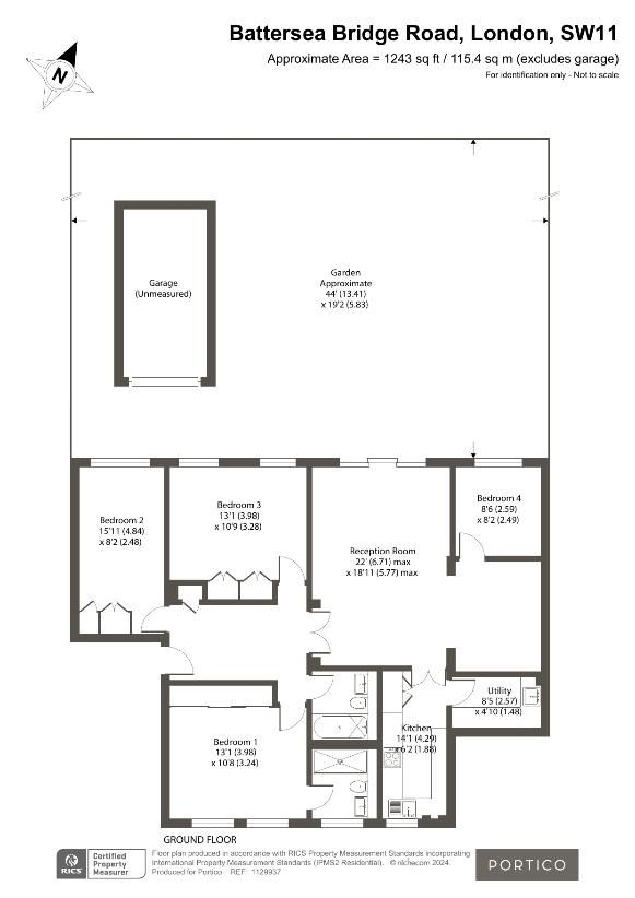 4 bedroom flat for sale - floorplan