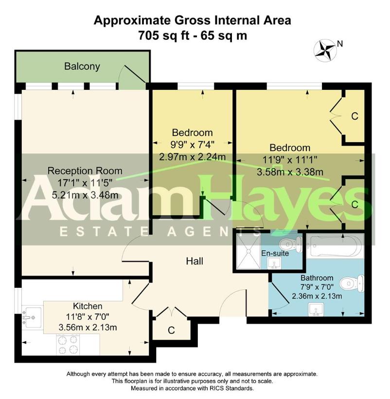 2 bedroom flat for sale - floorplan