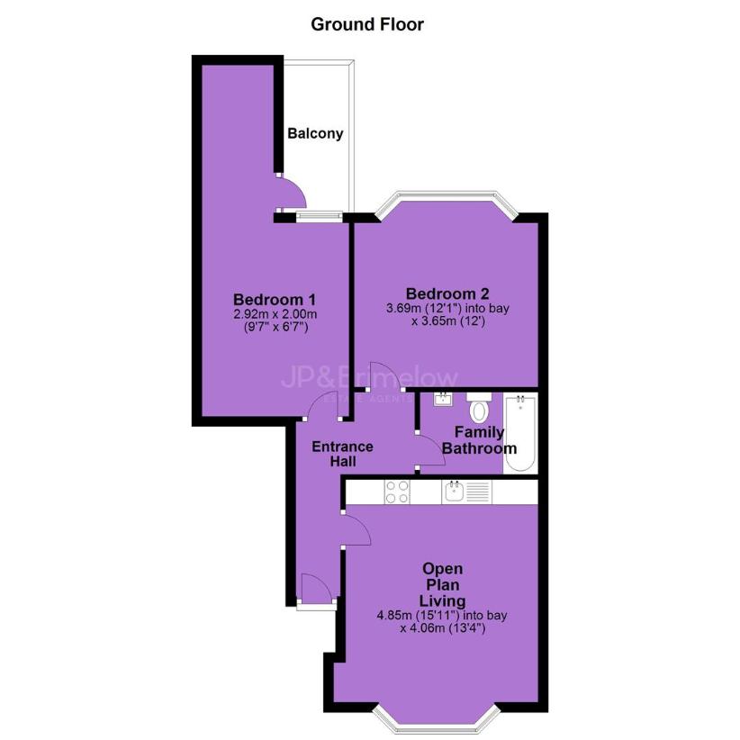 2 bedroom flat for sale - floorplan