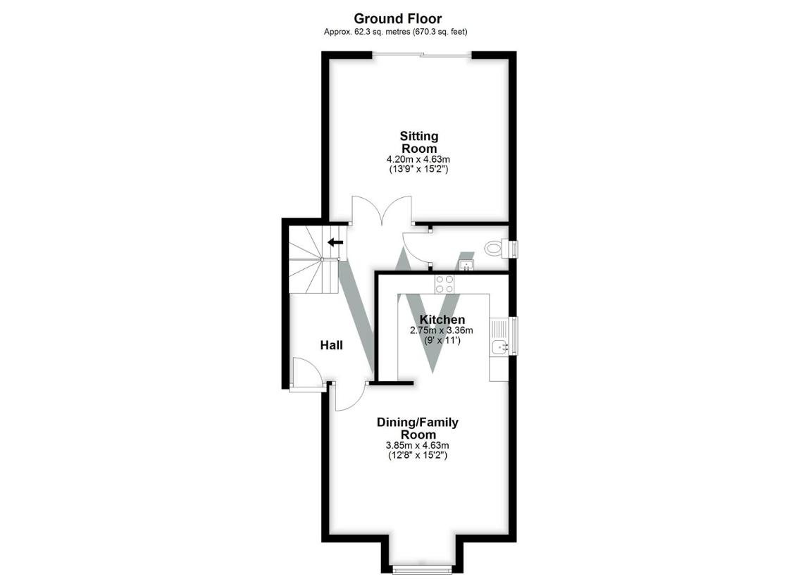 3 bedroom detached house for sale - floorplan