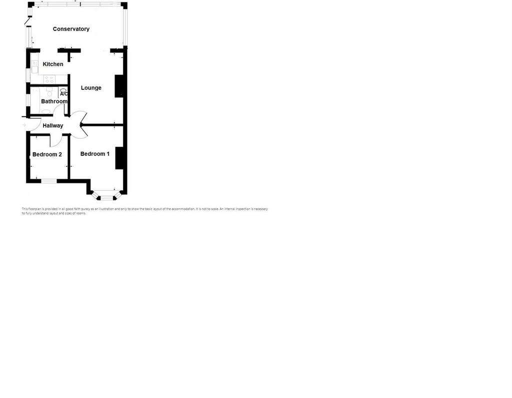 2 bedroom semi-detached bungalow for sale - floorplan