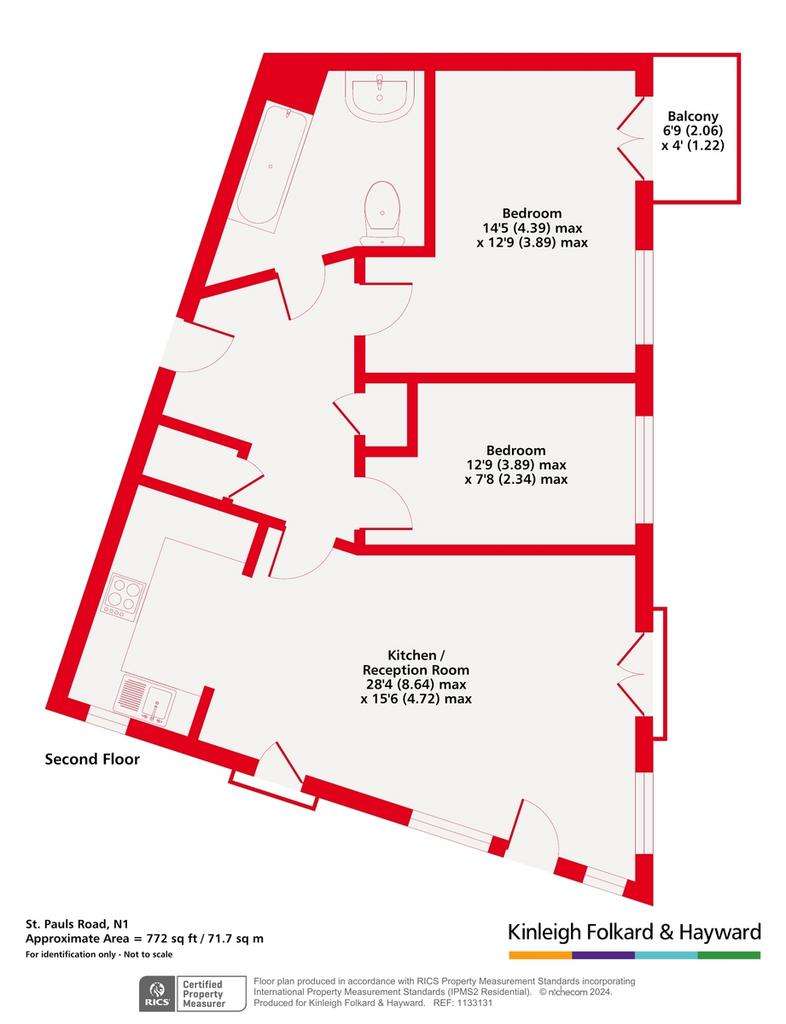 2 bedroom flat for sale - floorplan