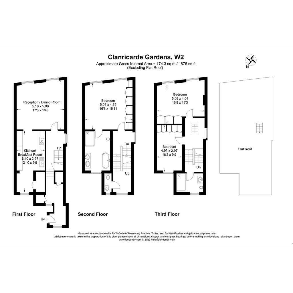 3 bedroom flat to rent - floorplan