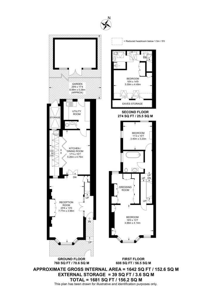 3 bedroom house to rent - floorplan