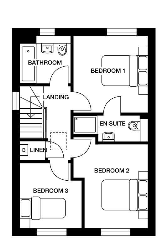 3 bedroom semi-detached house for sale - floorplan