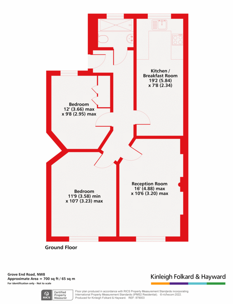 2 bedroom flat for sale - floorplan