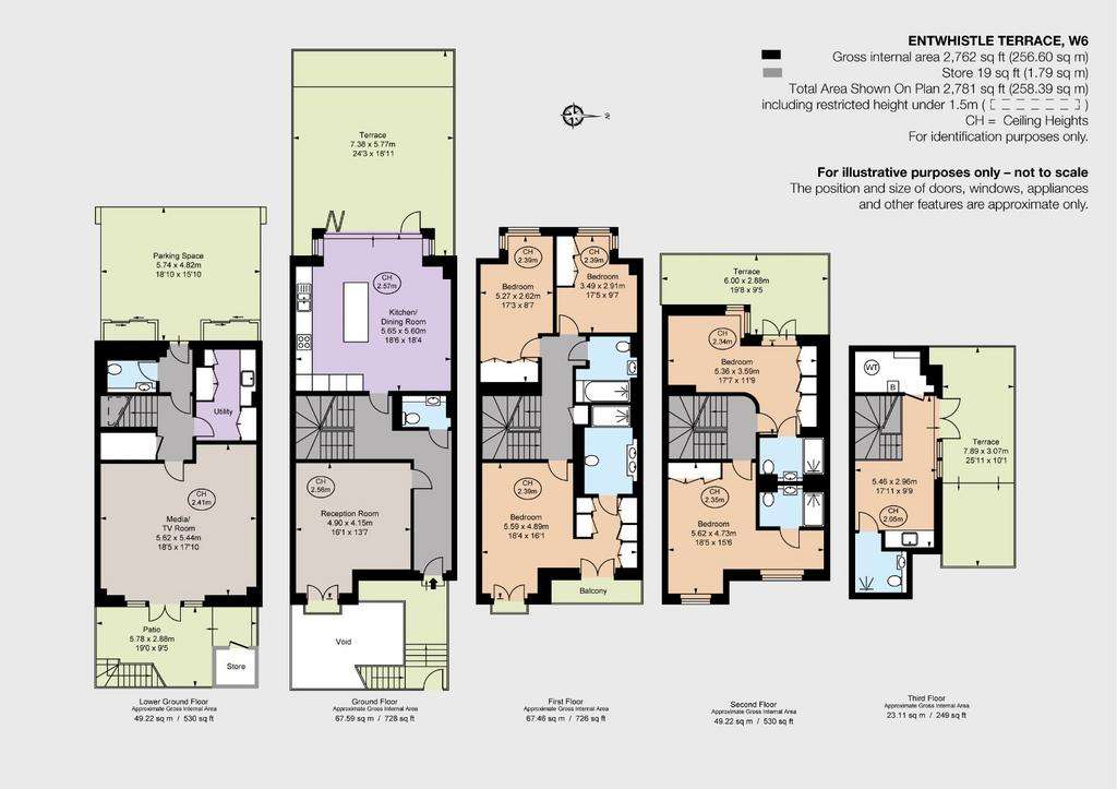 5 bedroom terraced house to rent - floorplan