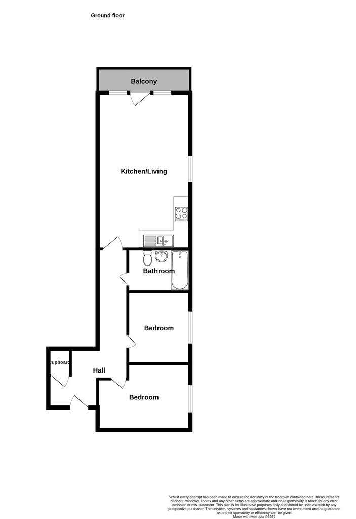 2 bedroom flat for sale - floorplan