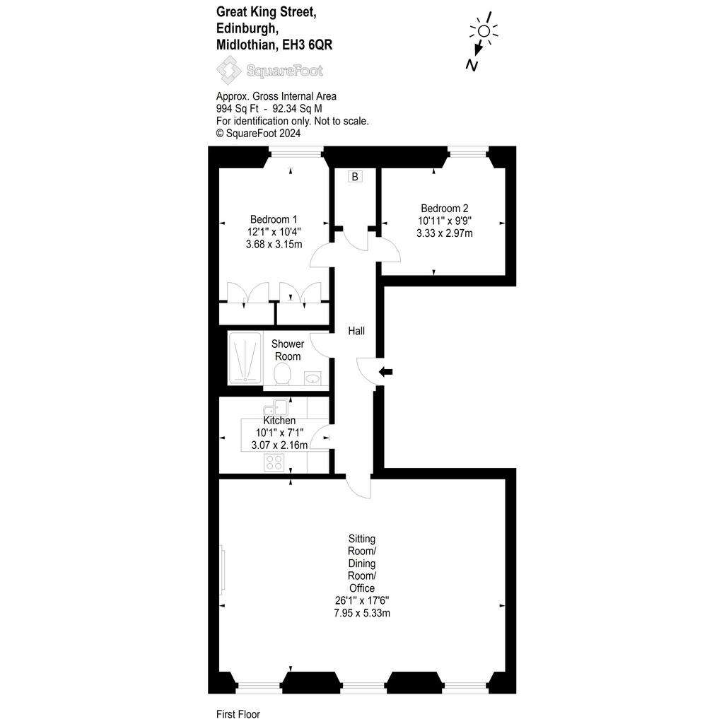 2 bedroom flat for sale - floorplan