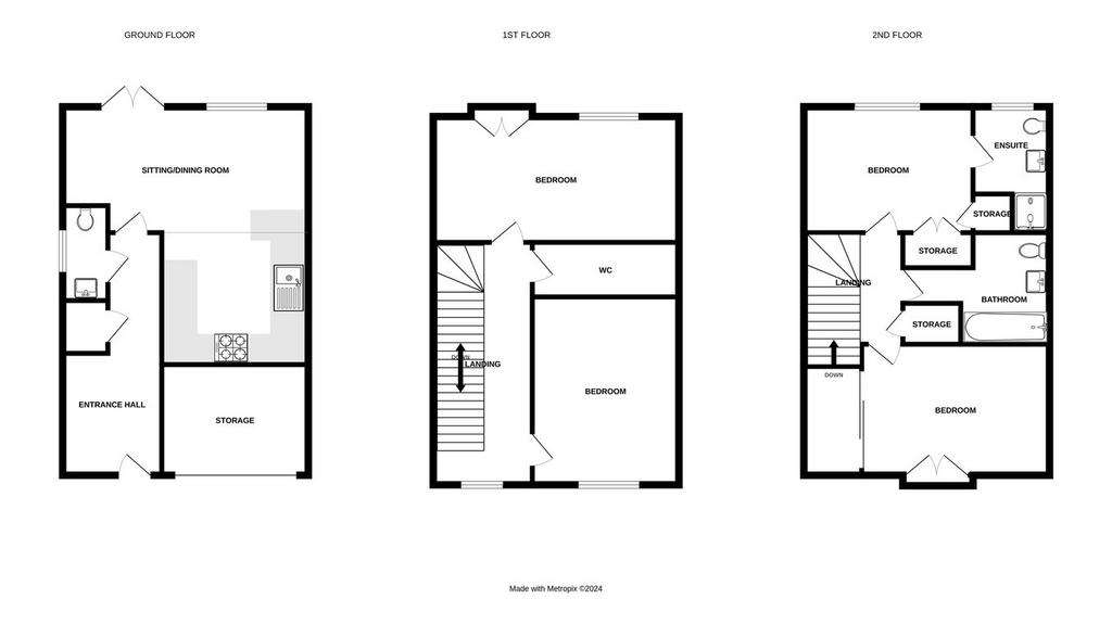 3 bedroom semi-detached house for sale - floorplan