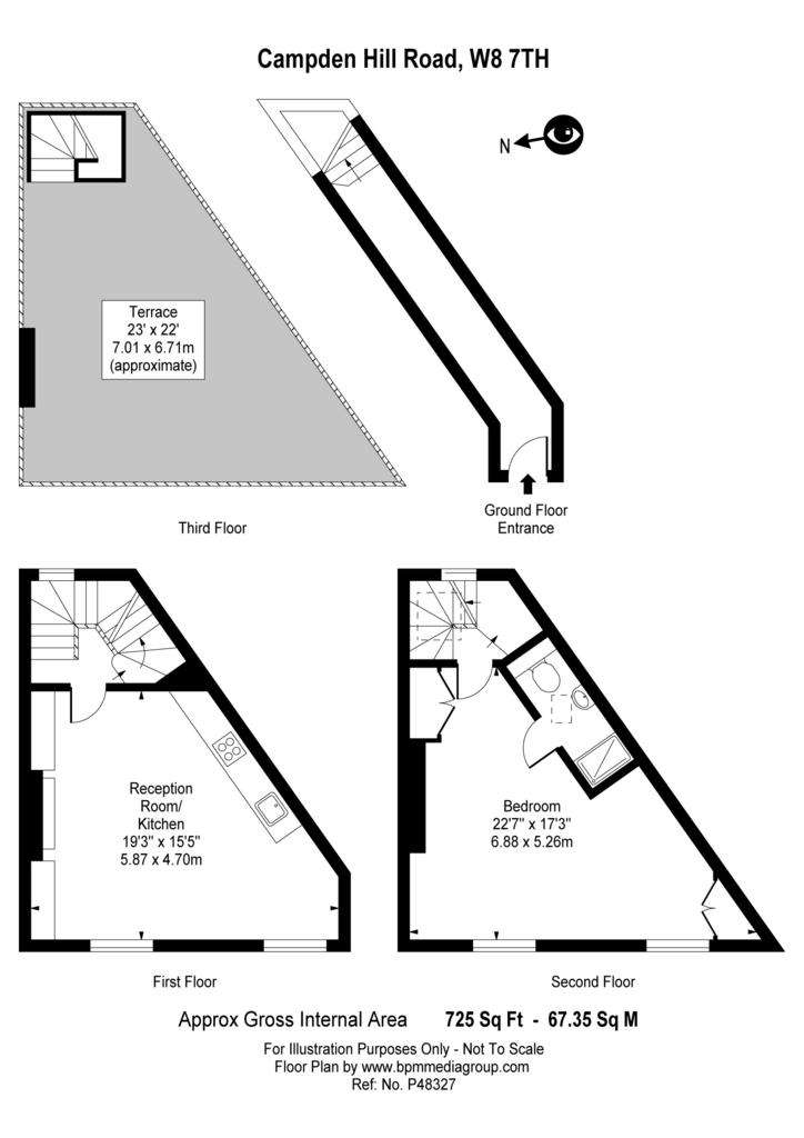 1 bedroom flat to rent - floorplan