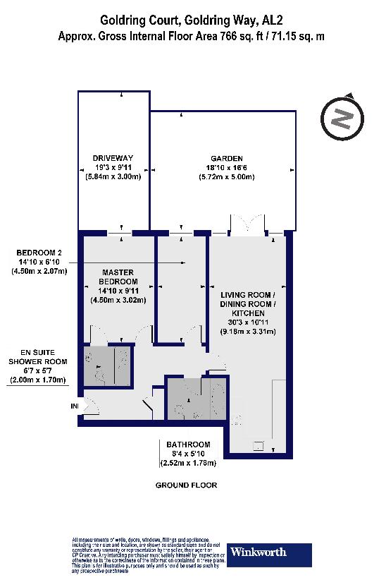 2 bedroom flat for sale - floorplan