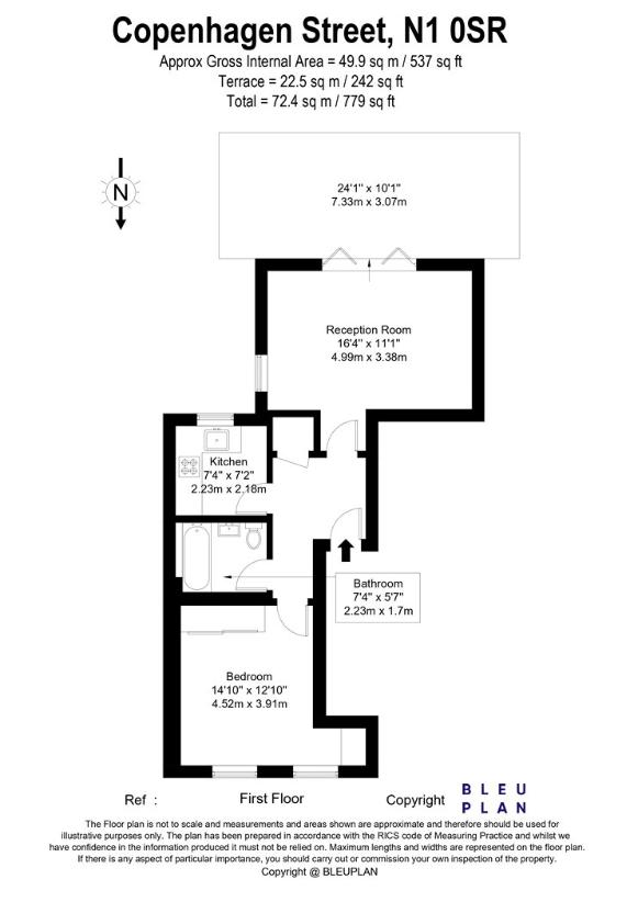 1 bedroom flat for sale - floorplan