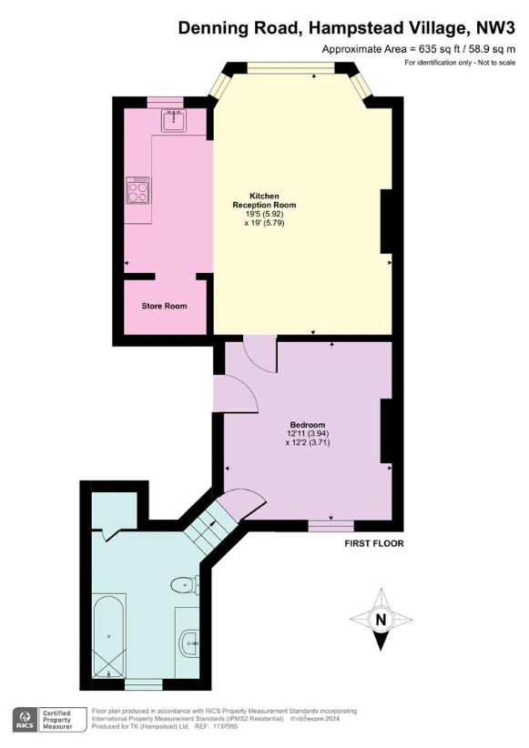 1 bedroom flat for sale - floorplan