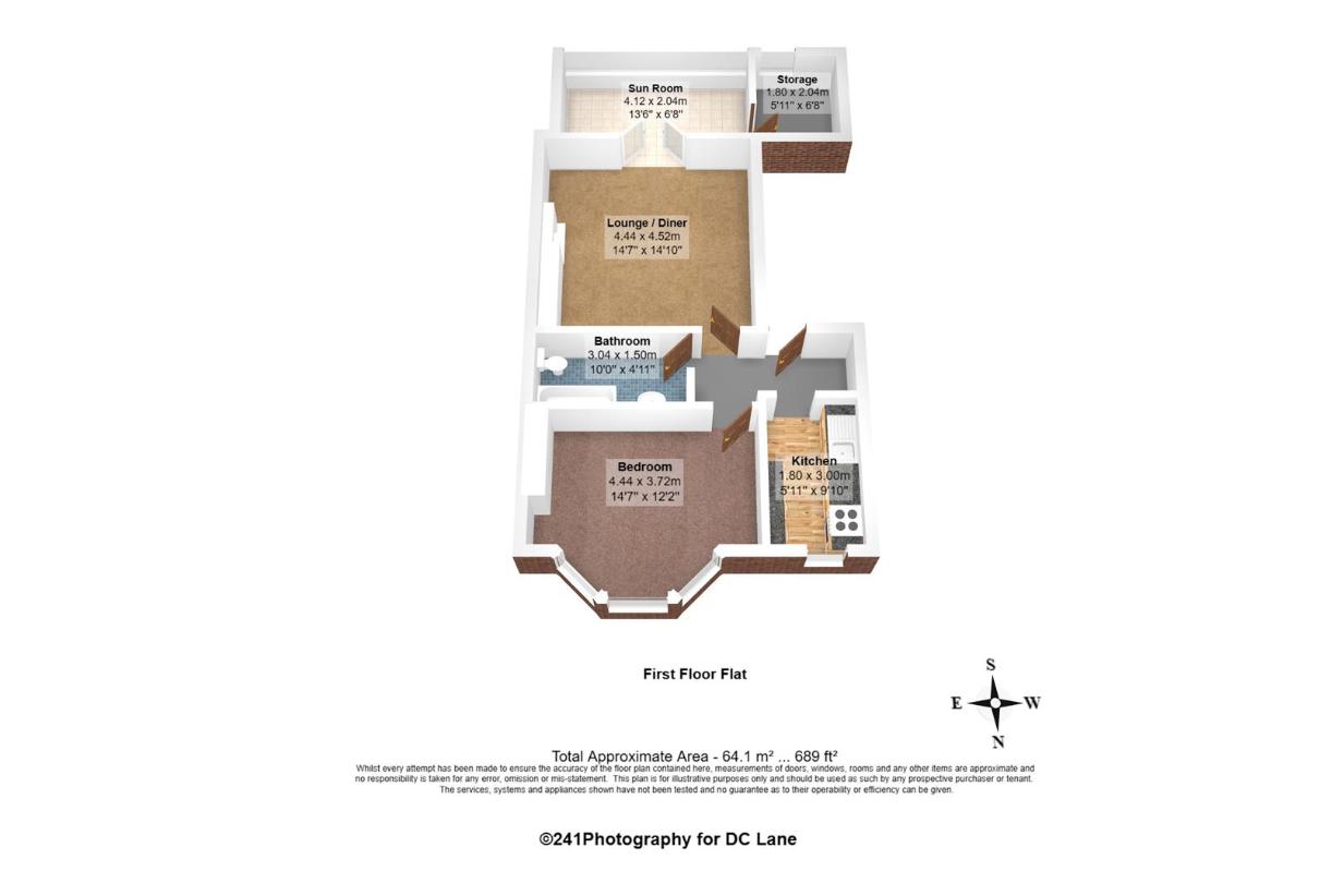 1 bedroom flat for sale - floorplan