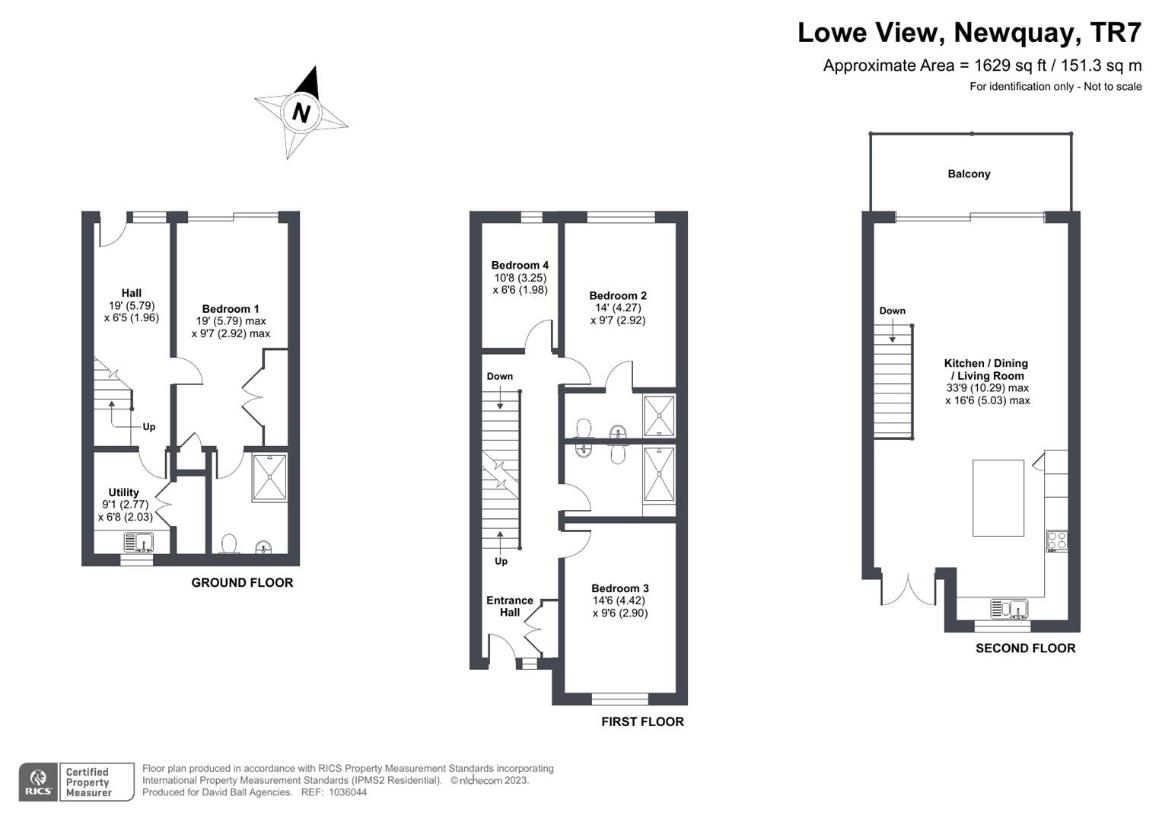 4 bedroom terraced house for sale - floorplan