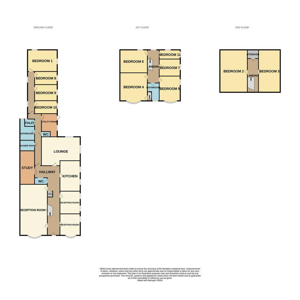 10 bedroom detached house for sale - floorplan